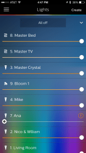 Control the intensity of each light individually.
